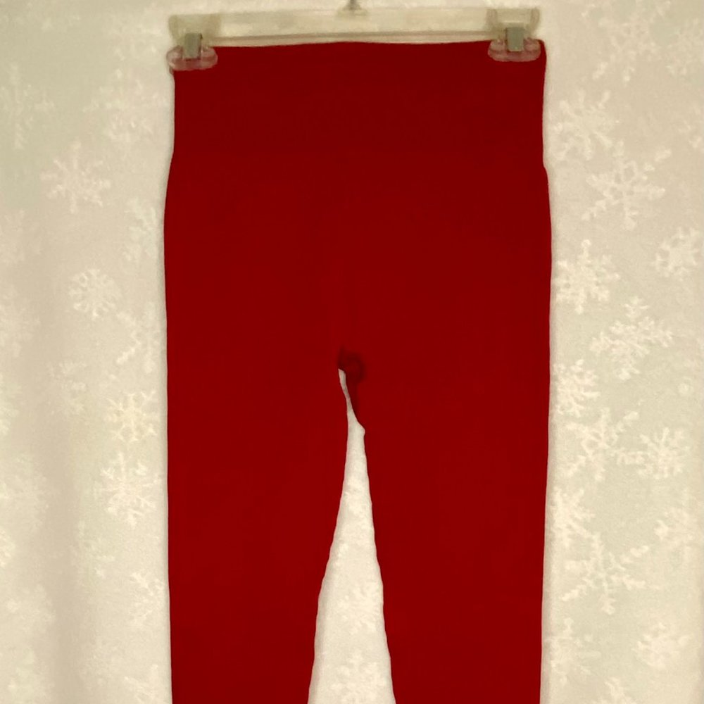 New Womens Ribbed Seamless Leggings High Waisted Workout Gym Yoga Pants - Large